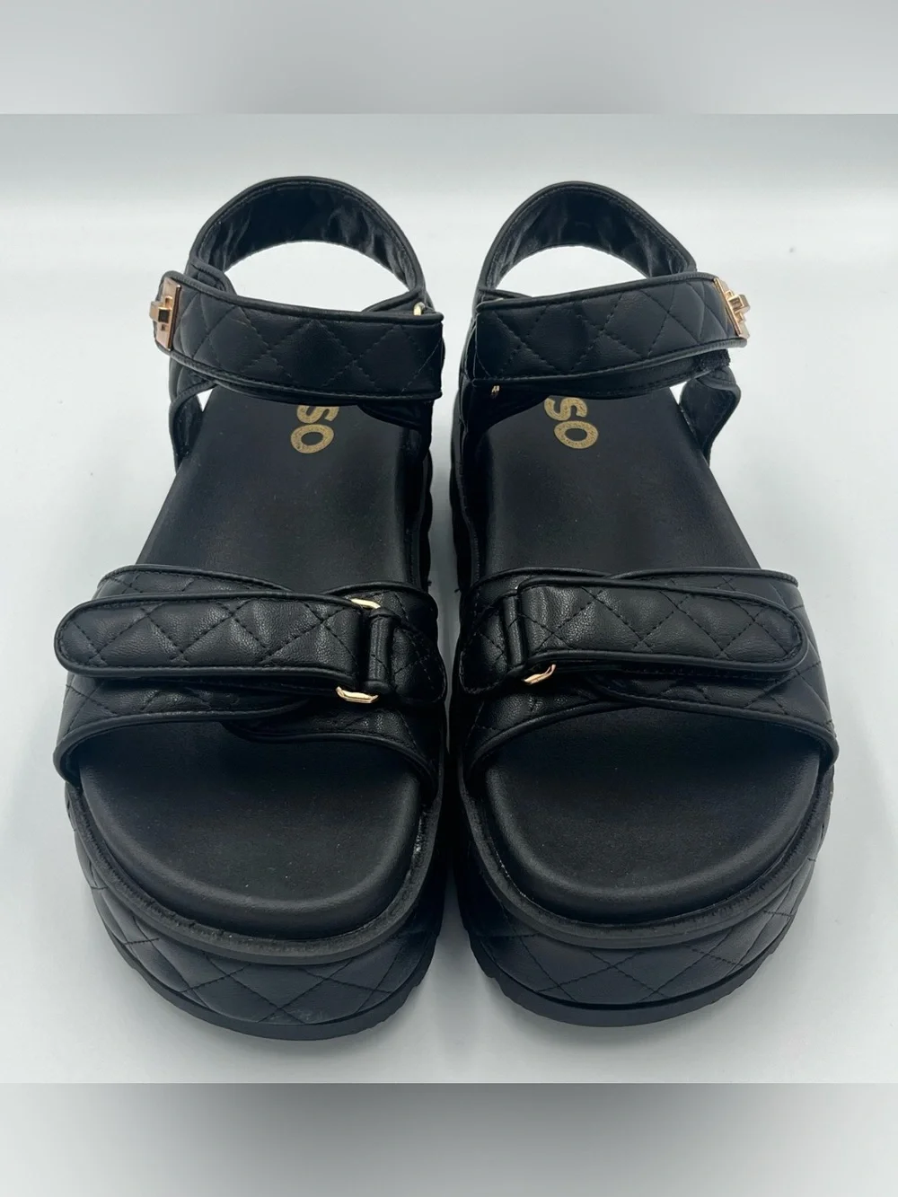 Sonoma Loreen Quilted Onyx Platform Sandals Women’s Size 7.5, 9.5, 10